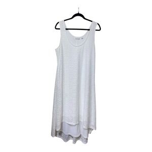 White lace high low sleeveless fully lined dress by New York & Co. size Xlarge